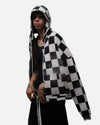 Dark Check Zip Sweatshirt