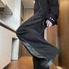 Modern Splice Leather Wide-Leg