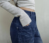 Mid Waist Multipocket Bell Leg Denim