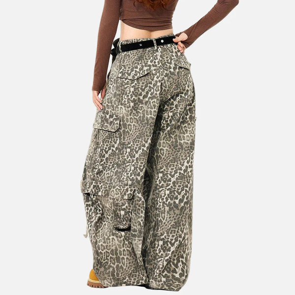 All-American Wild Print Chic Street Pants alternatif görünüm