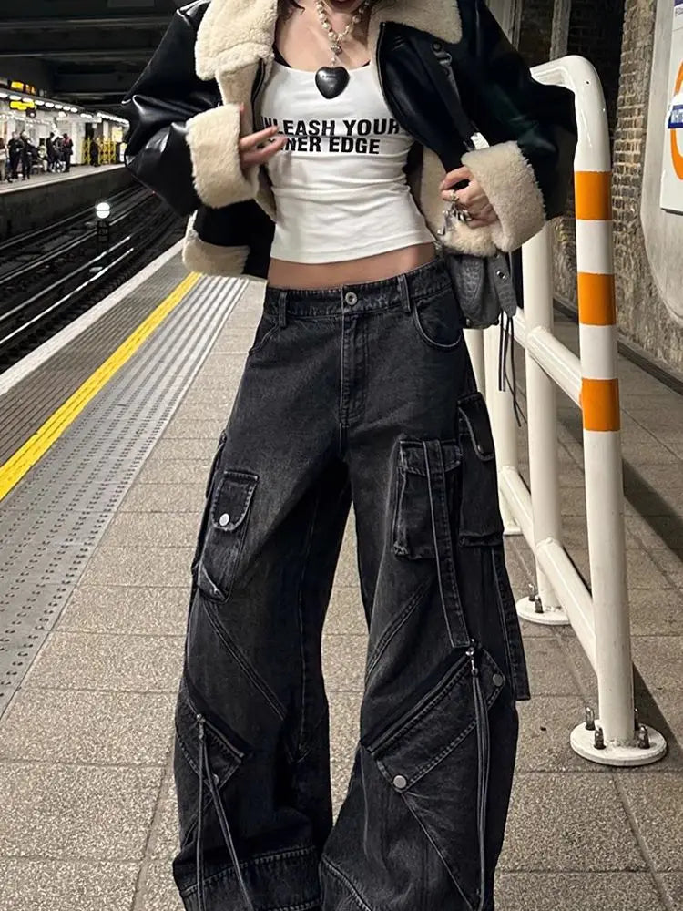 Heritage Tie-Up High Waisted Emo Denim