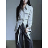 Stripe Panel Vintage Elegant Blouse