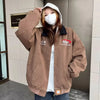Premium Washed Embroidered Lapel Denim Jacket