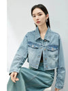 Relaxed Casual Faded Denim Jacket