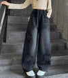 Classic & Sleek Black High-Rise Bell Leg Denim