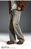 Vintage Zincir Baskılı Jean Pantolon, stil görünüm — Navra Wear