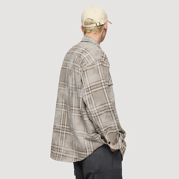 Heritage Plaid Oversized Long Top alternatif görünüm
