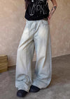 Aesthetic Urban Beat Bell Leg Denim