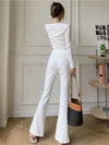 Slim Flare High-Rise Trousers