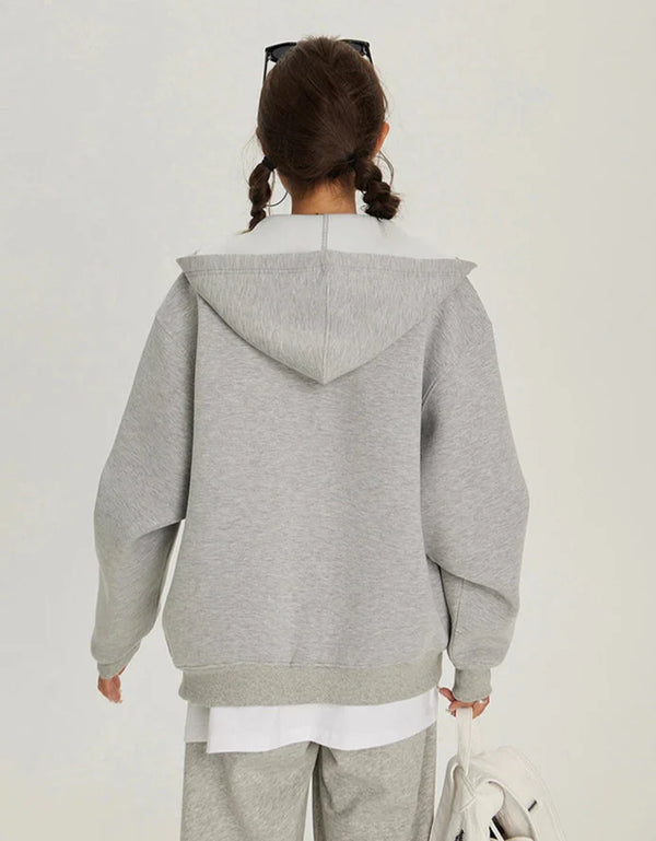 Cool Zip Relaxed Vintage Top alternatif görünüm