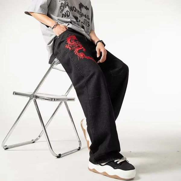 Luxury Dragon Stitchwork Summer Classic Denim
