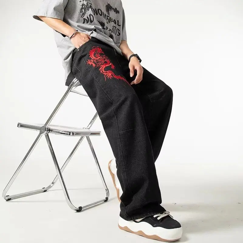 Luxury Dragon Stitchwork Summer Classic Denim