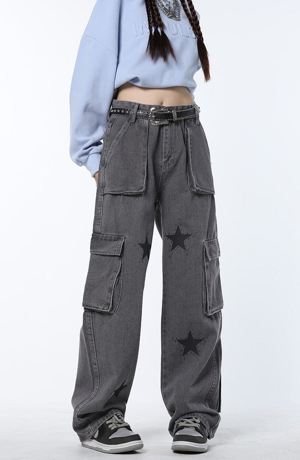 2000s Stars Graphic Denim alternatif görünüm