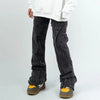Cyber Rinse Black Relaxed Stacked Denim