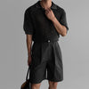 Laid-Back Relax High-End Hollow Out Style Collar-Knit T-Shirt