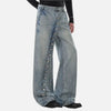 Heritage Rinse Diagonal Placket Button Denim
