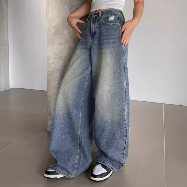 Elegant High-Rise Bell Leg Denim alternatif görünüm