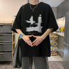Concrete-Jungle Off-Duty K-Wave Print Wide-Body T-Shirt