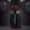 Marled New Double Layer Splicing Denim