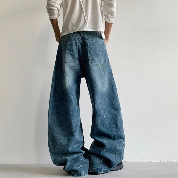 Heart Shaped Stitchwork Relaxed Bell Leg Denim alternatif görünüm