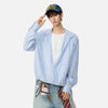 Contrast Inset Double-Layer Lapel Shirt