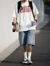 Baggy Jean Şort, kombin görünüm — Navra Wear