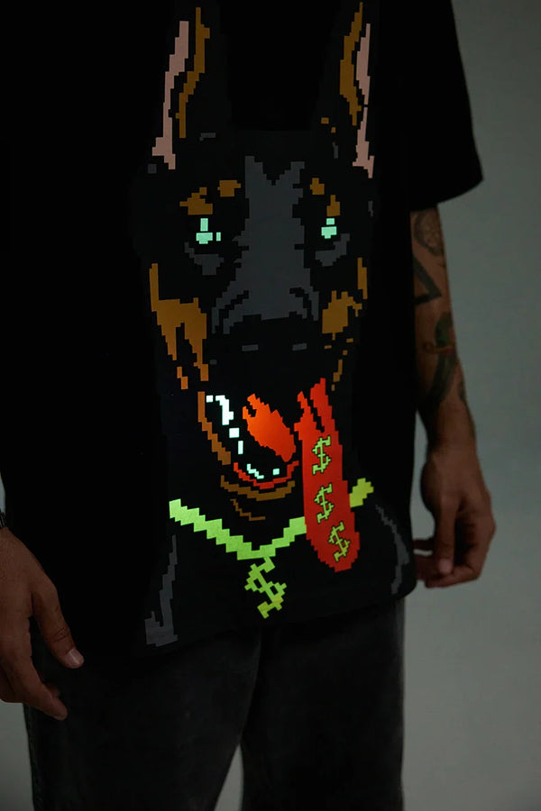 Reflective Swagger Doberman T-Shirt alternatif görünüm