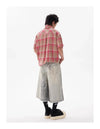 Heritage Rust Dyed Wide Leg Denim Shorts