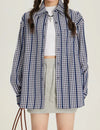 Stripe Easy Long Sleeve Casual Top