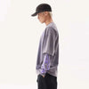 Faded Era Stars-and-Stripes Style Letter Print Long Sleeve T-Shirt