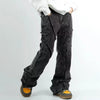 Cyber Rinse Black Relaxed Stacked Denim