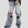 Modern Blue Rinse Torn Classic Leg Denim