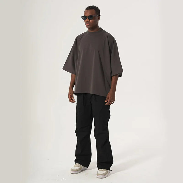 Hop Hip Cropped Boxy Black T-Shirt alternatif görünüm