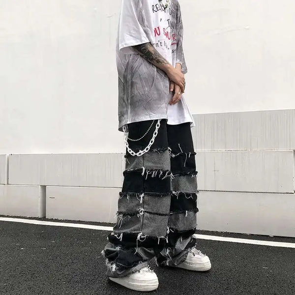 Darkwear Tassel Mosaic Denim