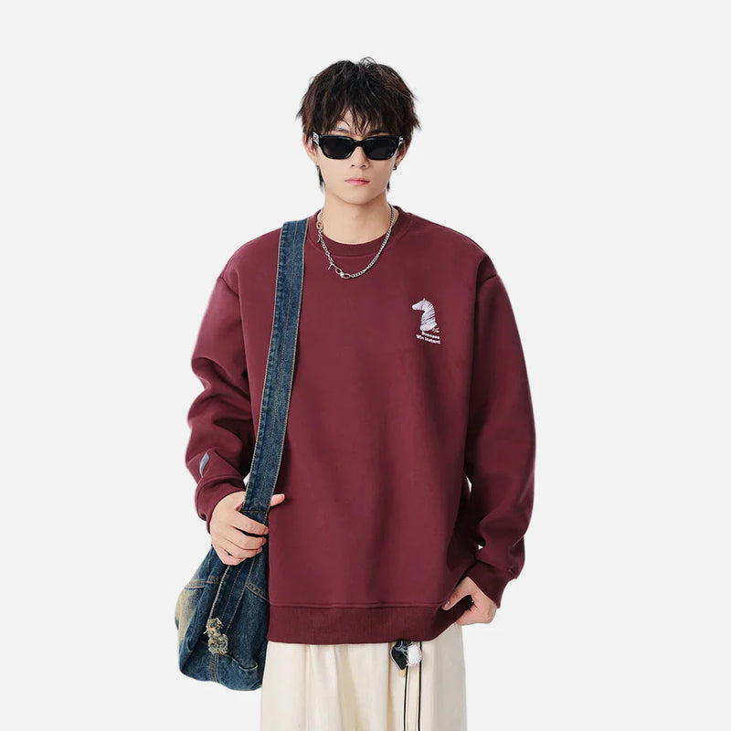 Equine Pattern Soft Crewneck