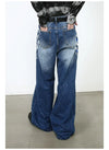 Chic 2000s Classic Graphic Bell Leg Denim