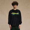 Black Animated-Print Devil Visual Long Sleeve T-Shirt