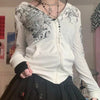 Crystal Zip White Long Sleeve