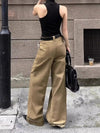 Easy Sleek Classic Khaki Bell Leg Denim