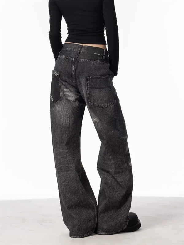 Heritage Streetware Black Torn Relaxed Denim alternatif görünüm