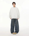 Fermuarlı Basic Sweatshirt, kombin görünüm — Navra Wear