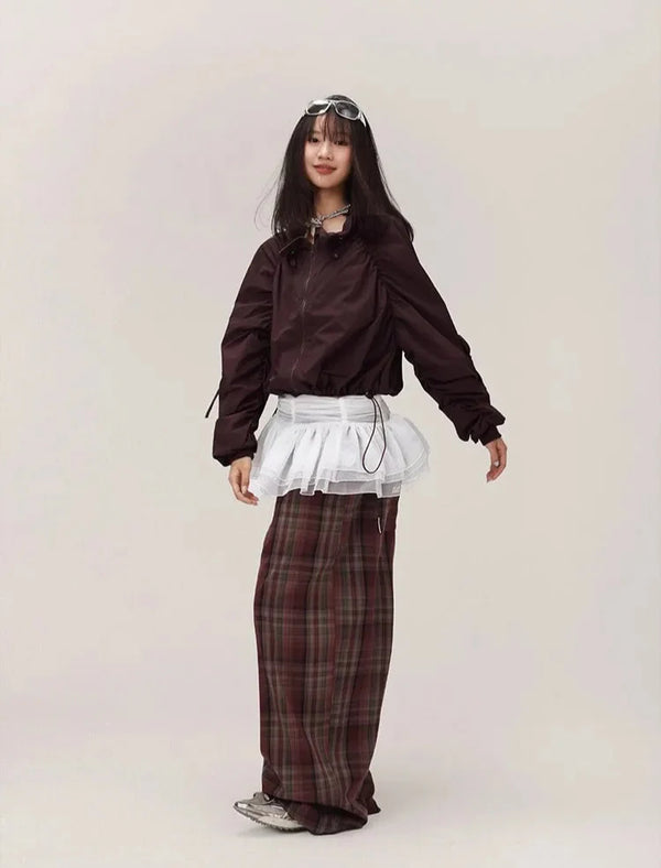 Red Check Work Trousers alternatif görünüm