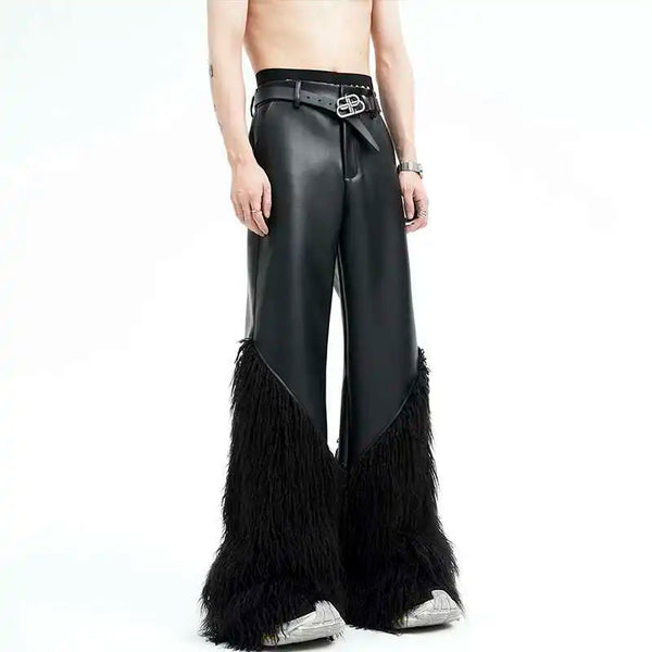 Splice Leather Wide-Leg