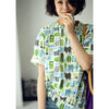 Print Cartoon Style Literary Fresh T-Shirt