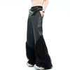 Splice Leather Wide-Leg