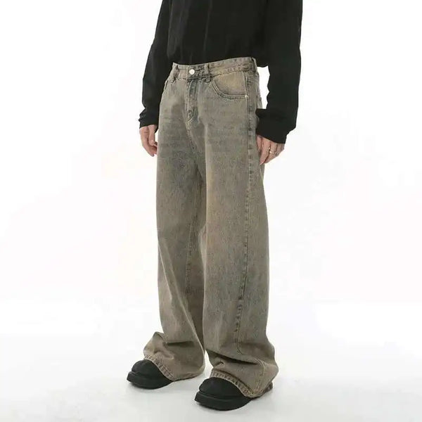 Mosaic Chic Wornout Bell Leg Denim