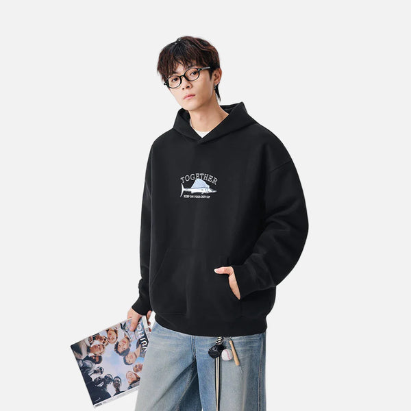 Metro Swordfish Print Sweatshirt alternatif görünüm