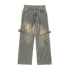 Snuggle-Ready Mosaic Denim Bell Leg Denim