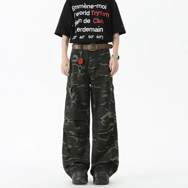 Trendy Woodland Field Straight Leg Pants
