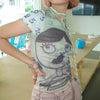 Heritage Grit-Style Mesh Cyber Illustrated T-Shirt